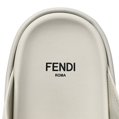 Fendi Vitello Womens Fendigraphy Slide Sandals 36.5 White Ice 7 of 9
