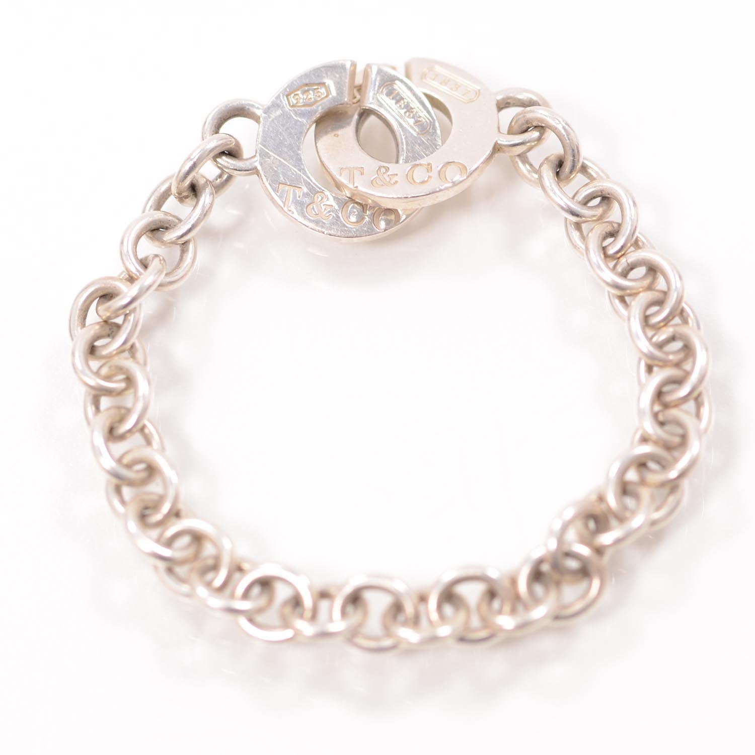 Tiffany Sterling Silver 1837 Circle Clasp Bracelet 1 of 4