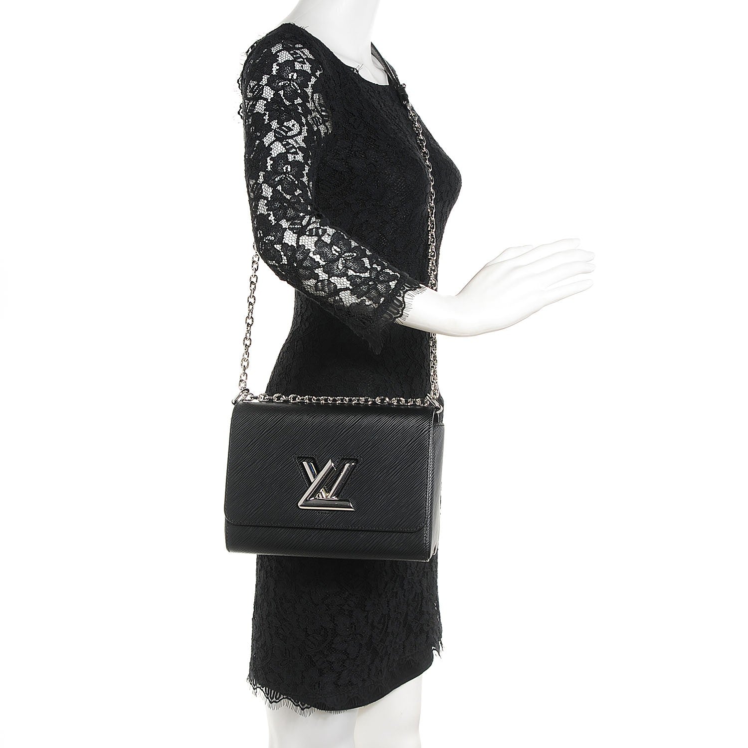 Louis Vuitton Epi Twist Shoulder Bag MM Black 2 of 8