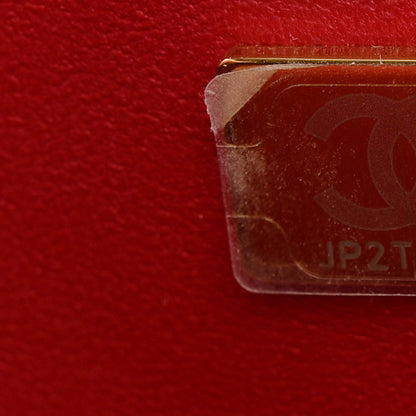 Chanel Caviar Medium Boy Logo Top Handle Flap Red 7 of 11