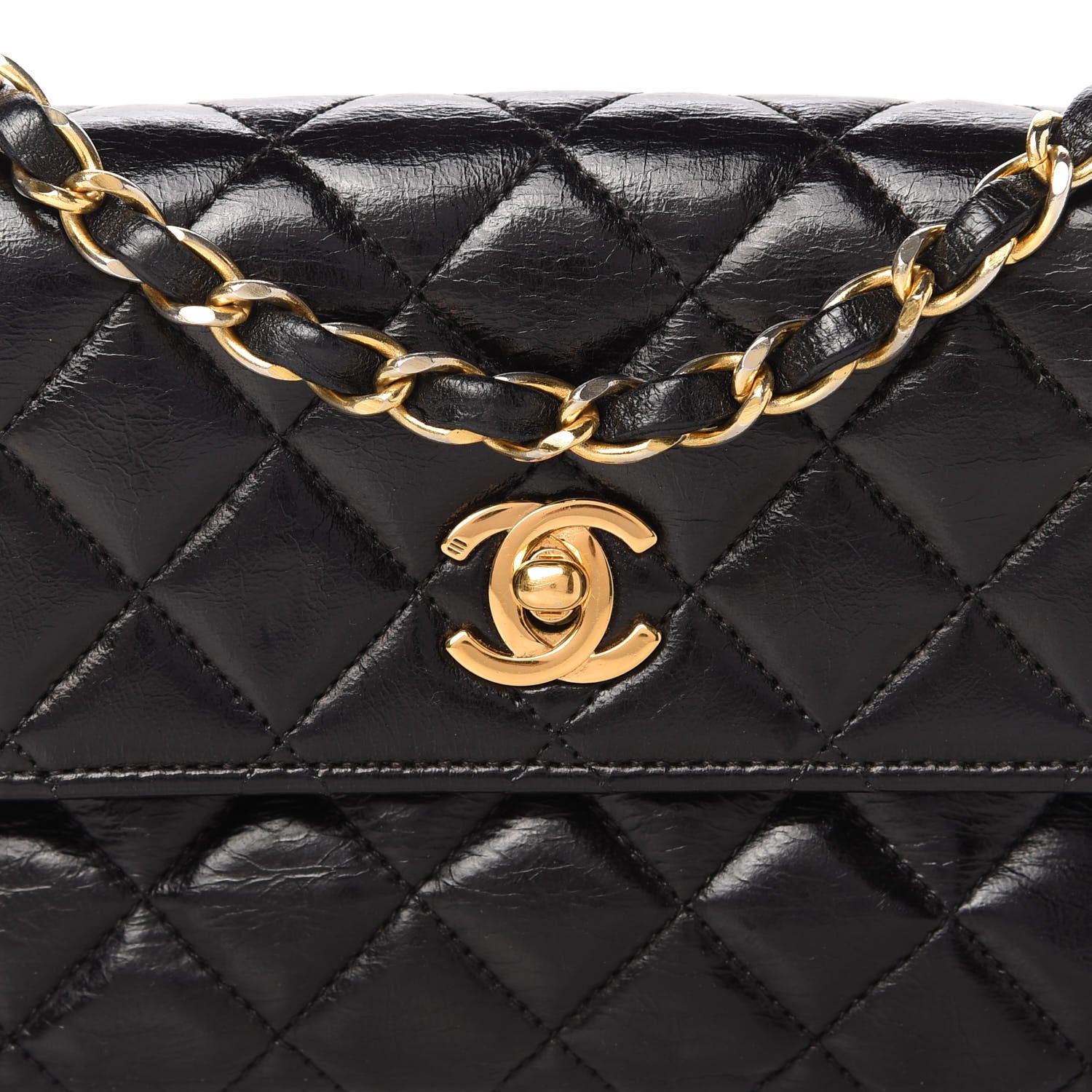Chanel Lambskin Quilted Mini Rectangular Flap Bag Black 11 of 12