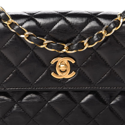 Chanel Lambskin Quilted Mini Rectangular Flap Bag Black 11 of 12