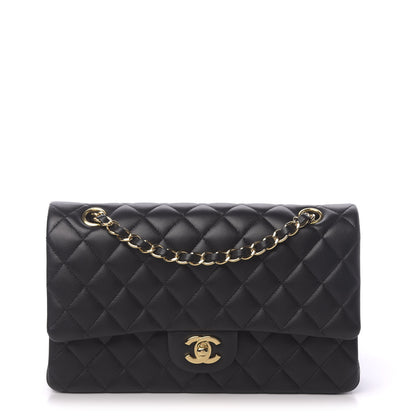Chanel Lambskin Quilted Medium Double Flap Black 1 of 11