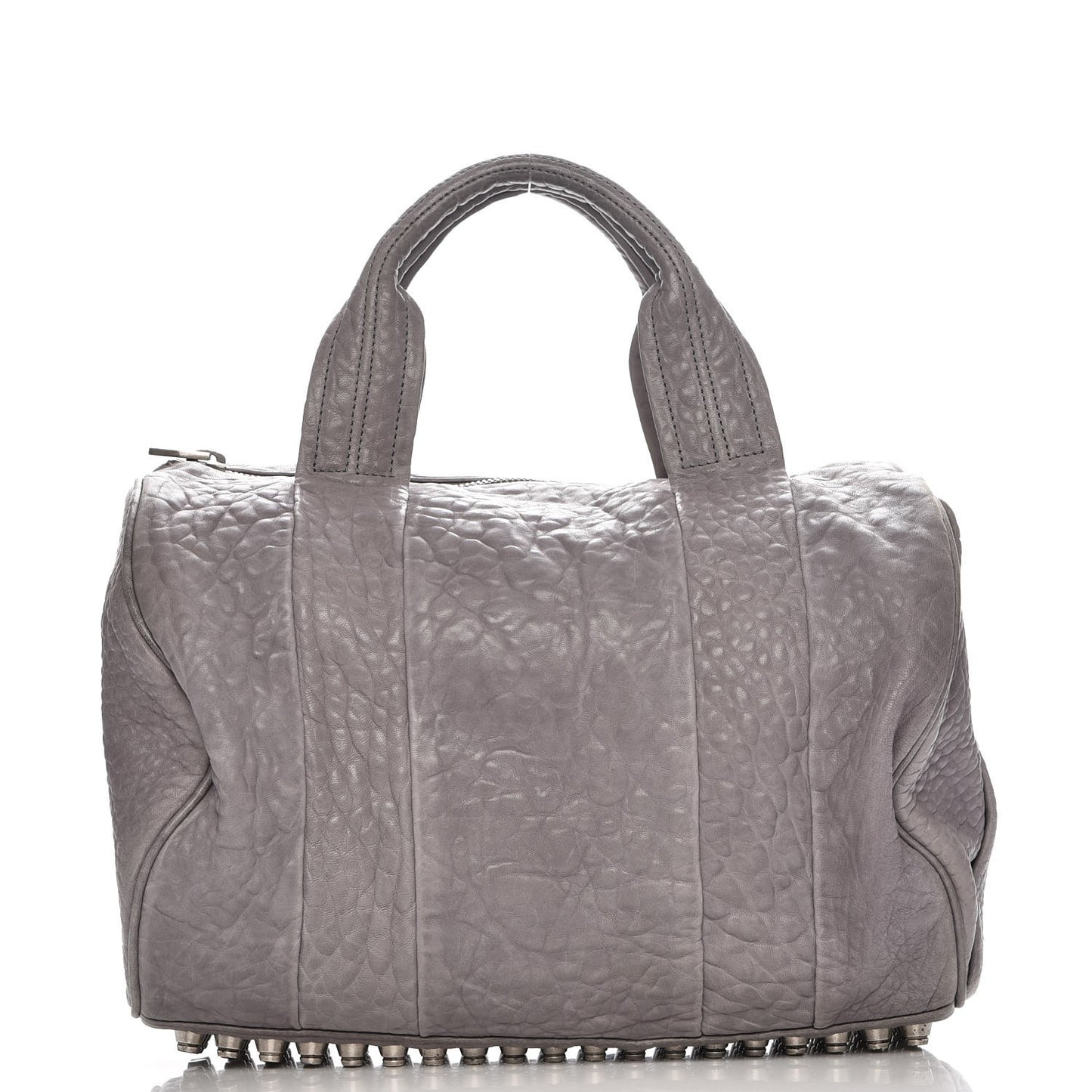 Pebbled Lambskin Rocco Duffel Grey