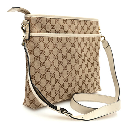 Gucci Monogram Medium Flat Messenger Bag Off White 3 of 10