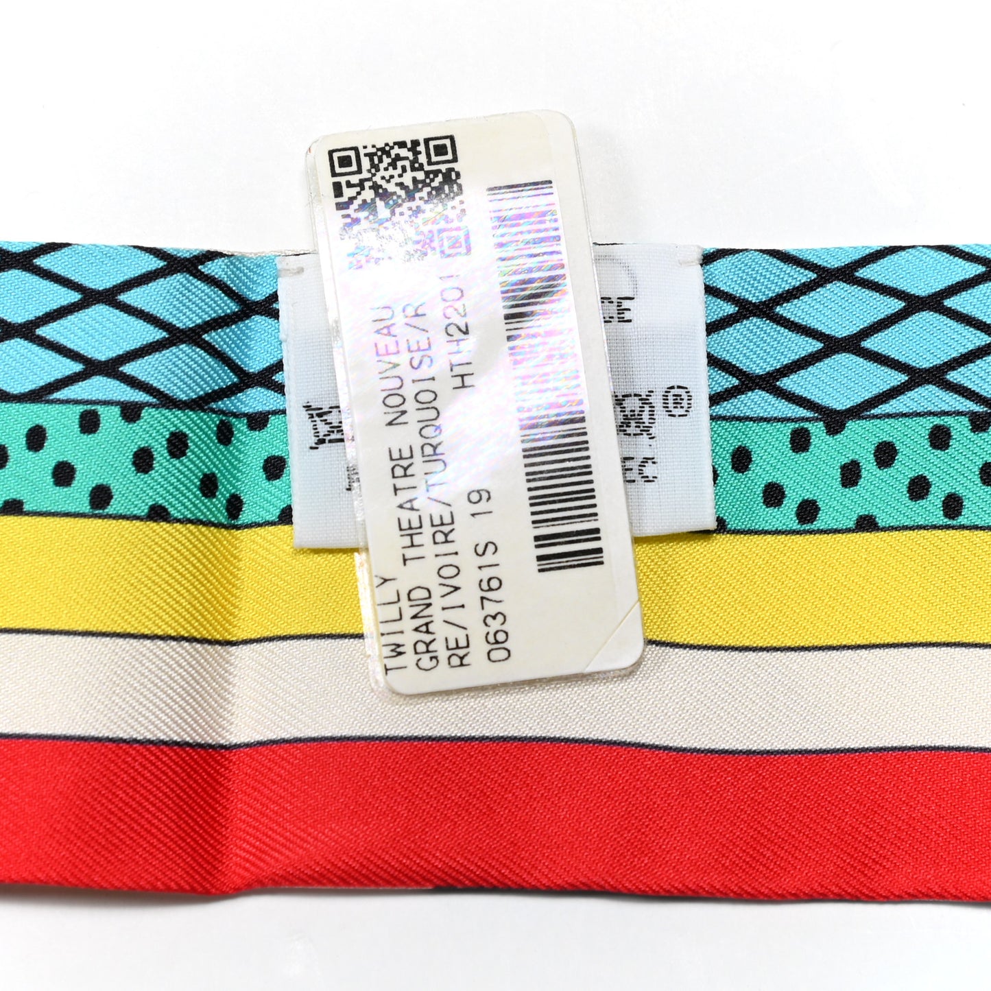 Silk Twilly Grand Theatre Nouveau Ivoire Turquoise