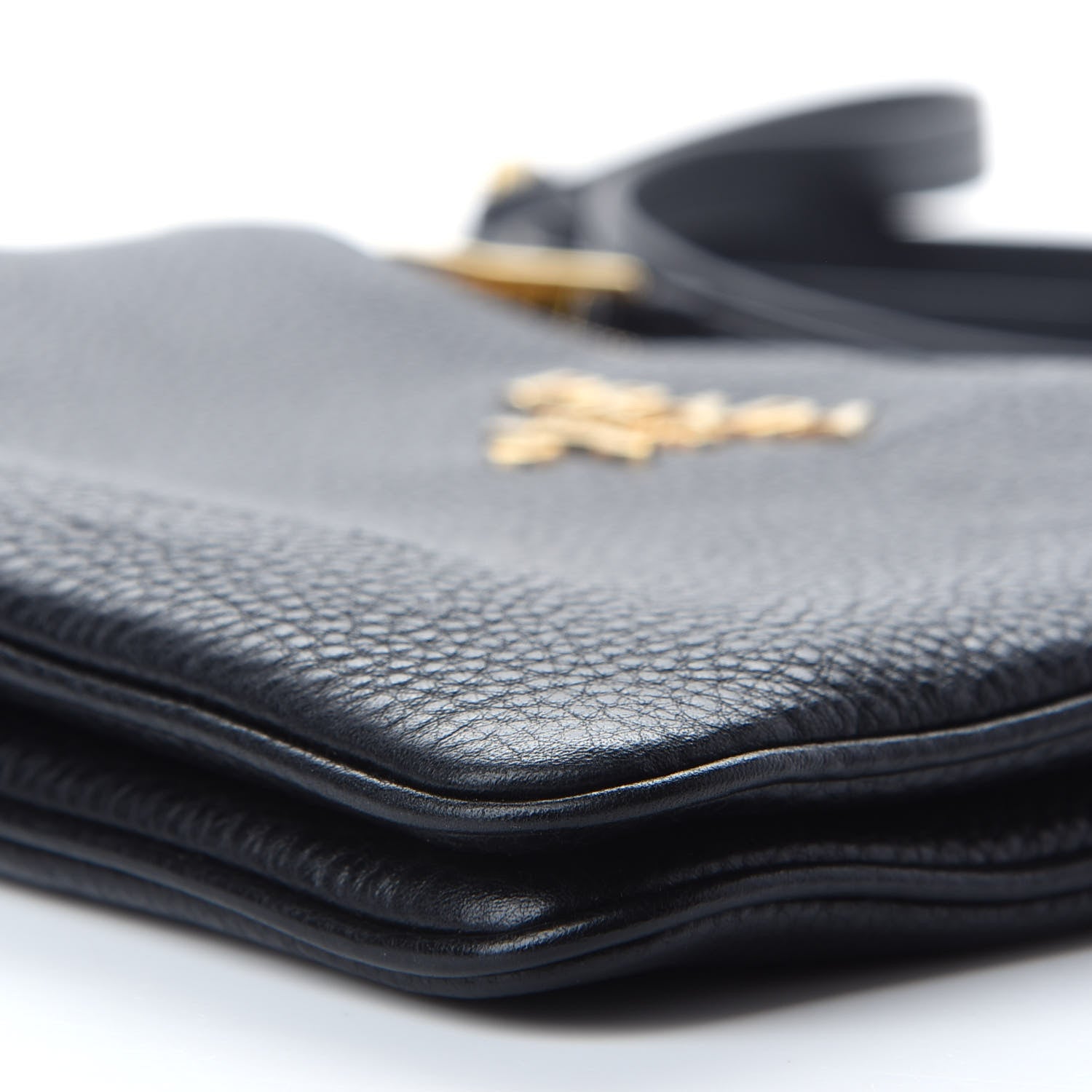 Prada Vitello Daino Double Zip Crossbody Bag Black 7 of 7