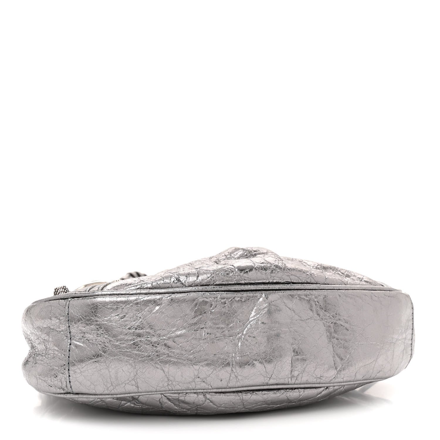 Balenciaga Metallic Agneau Arena Le Cagole Shoulder Bag XS Silver 4 of 13