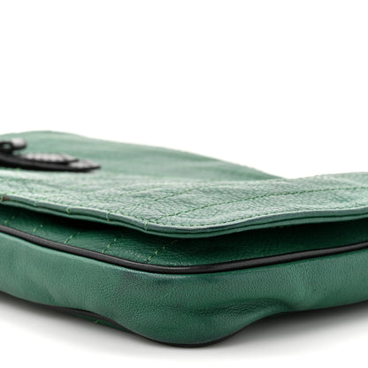 Christian Louboutin Calfskin Trophe Twist Pocket Shoulder Bag Emerald 8 of 10
