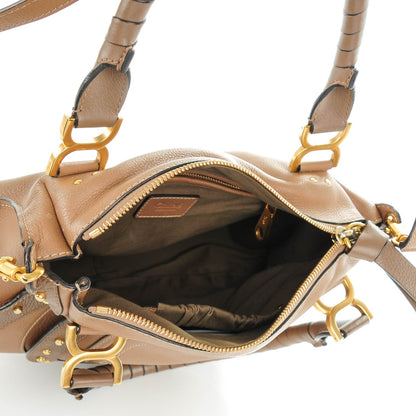 Chloe Calfskin Studded Medium Marcie Satchel Nut 5 of 7