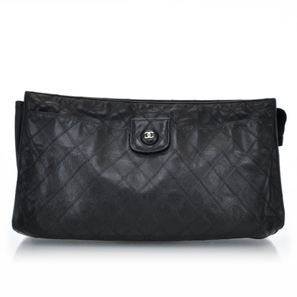 Chanel Lambskin Oversized Clutch Black 1 of 7