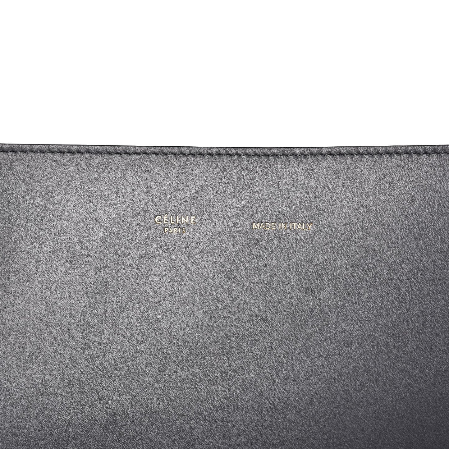 Shiny Smooth Calfskin Small Twisted Cabas Kohl Cloud