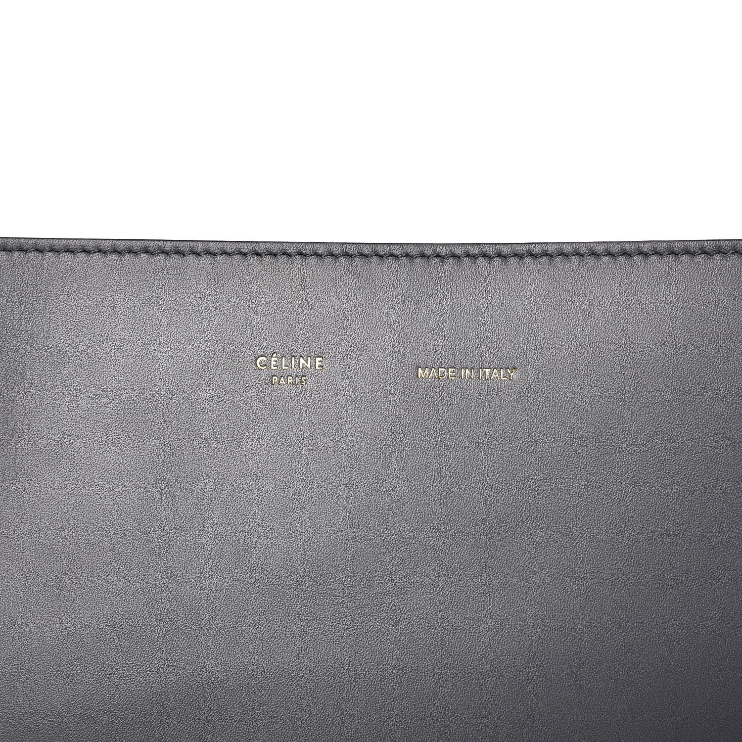 Celine Shiny Smooth Calfskin Small Twisted Cabas Kohl Cloud 7 of 8