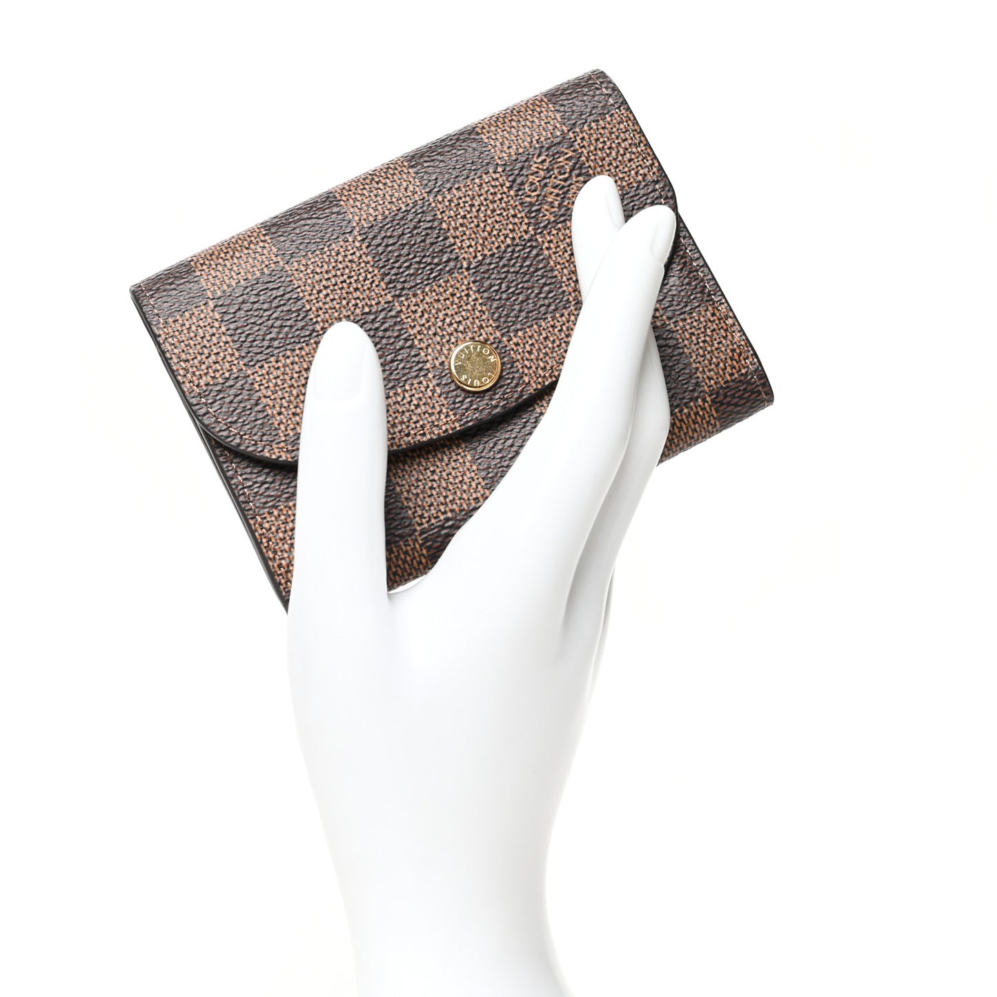 Damier Ebene Rosalie Coin Purse Rose Ballerine