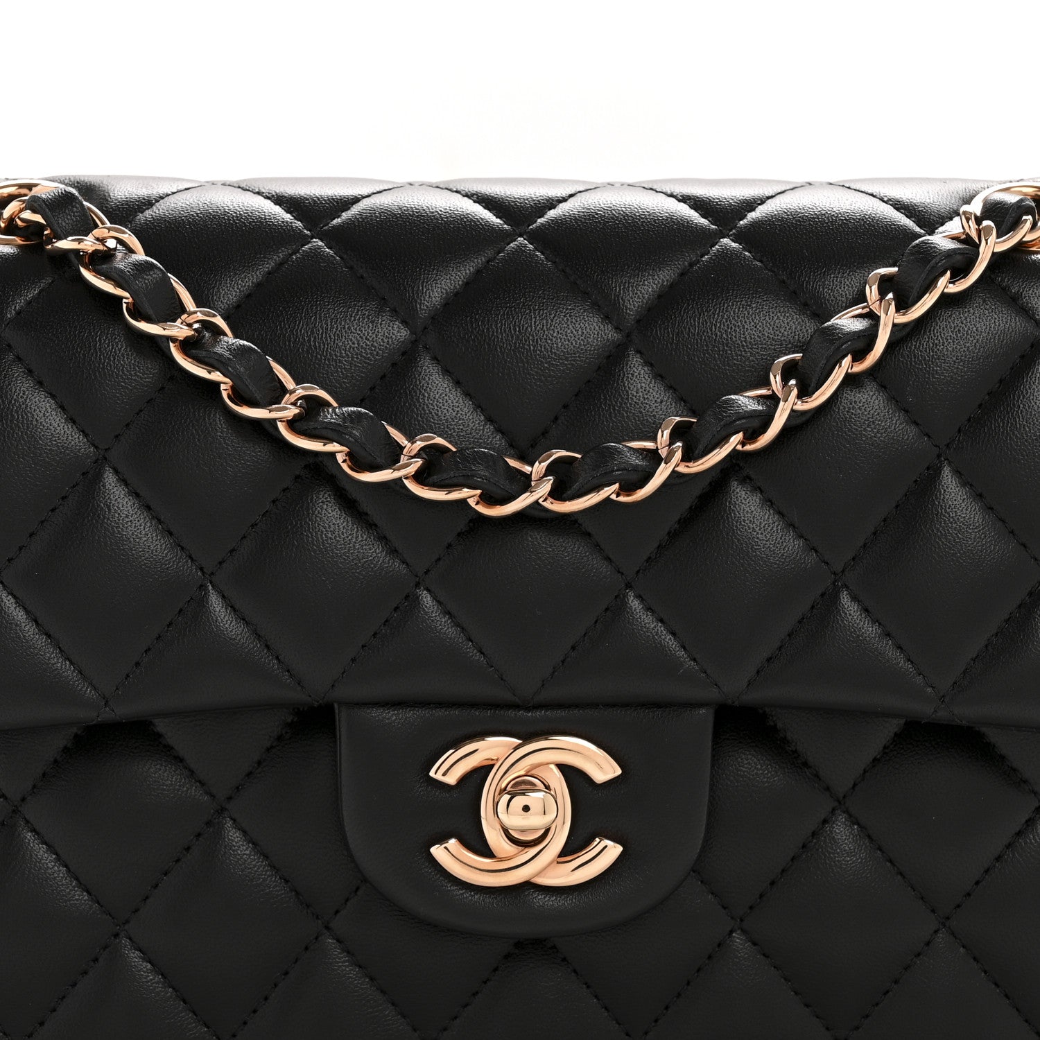 Chanel Lambskin Quilted Small Double Flap Black 8 of 15