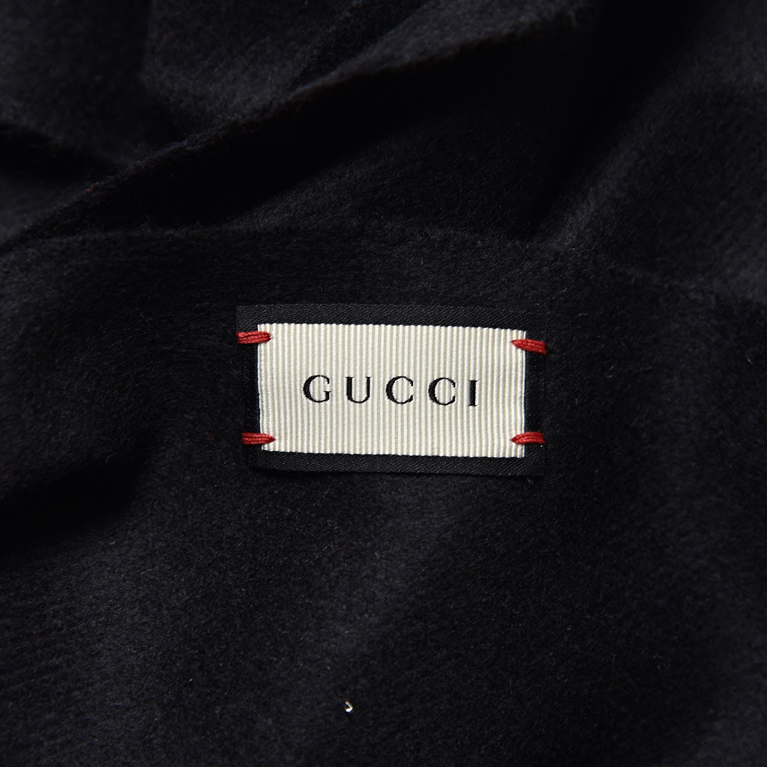 Gucci Silk Cashmere Sequins Lovesh Scarf Black 5 of 5