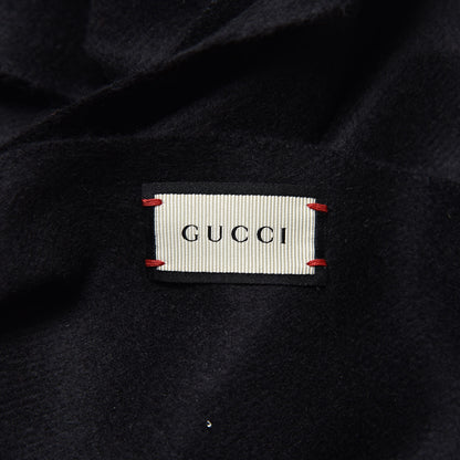 Gucci Silk Cashmere Sequins Lovesh Scarf Black 5 of 5