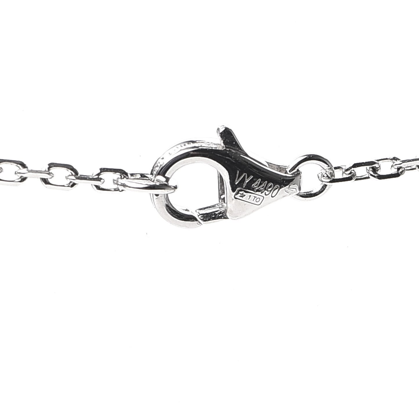 18K White Gold Diamond Interlocking LOVE Paved Necklace