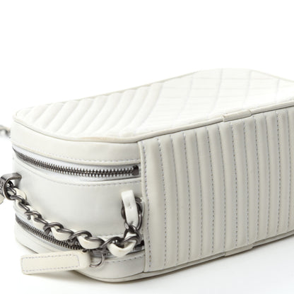 Chanel Lambskin Small Coco Boy Camera Case White 6 of 13