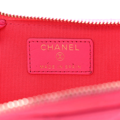 Chanel Caviar Quilted Zipped Key Holder Case Pink 6 of 12