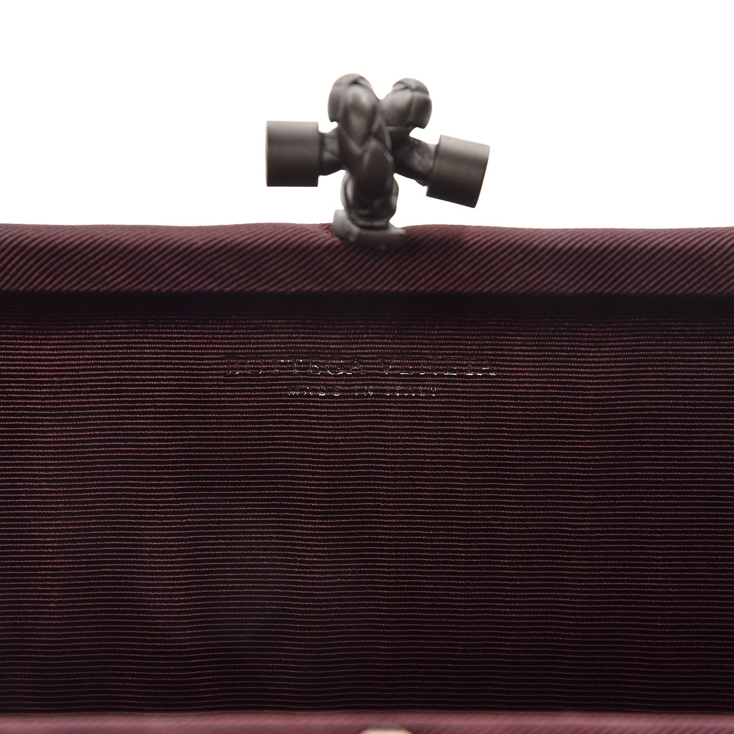Bottega Veneta Silk Faille Intrecciato Knot Clutch Aubergine 6 of 6