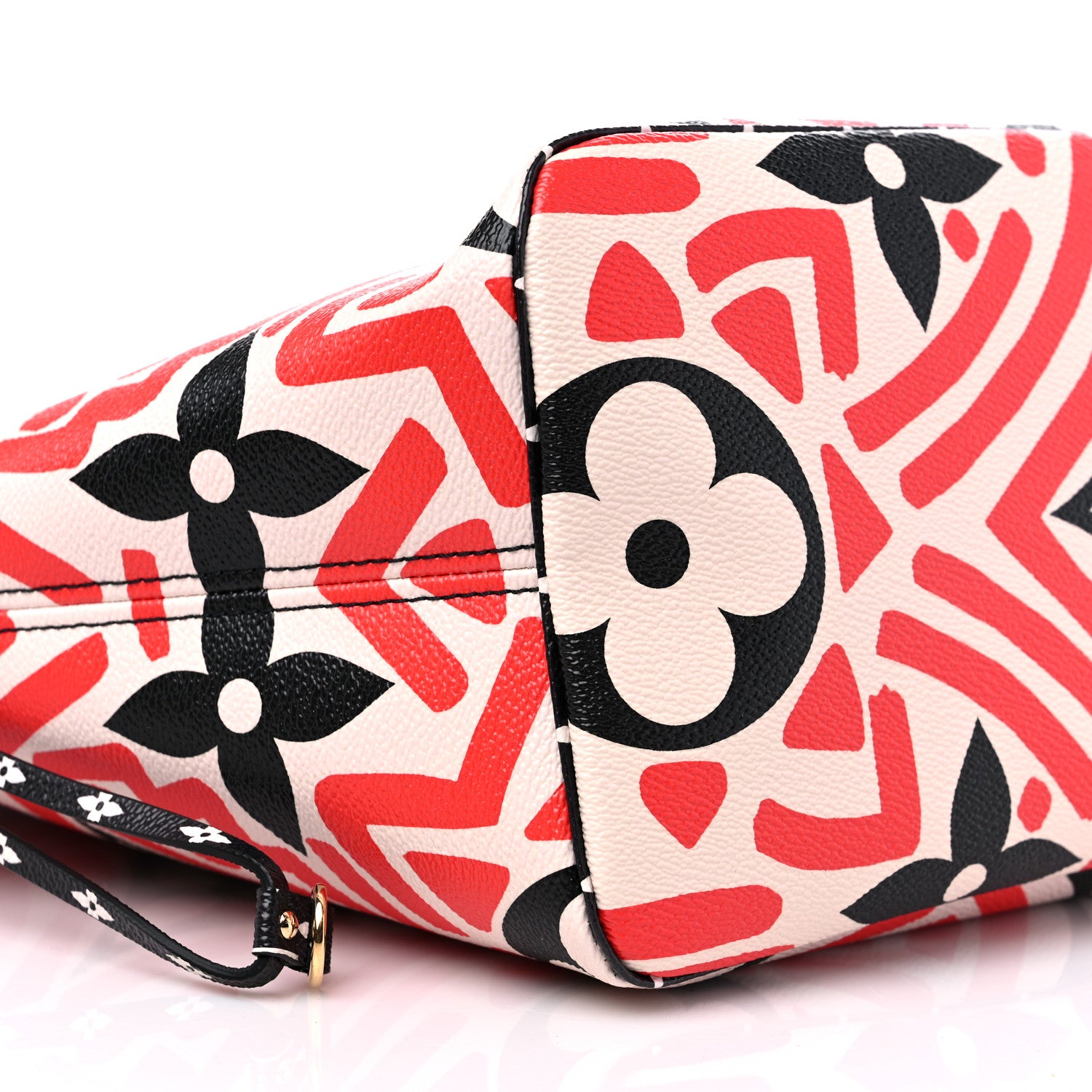 Louis Vuitton Monogram Giant Crafty Neverfull MM Creme Rouge Black 8 of 9