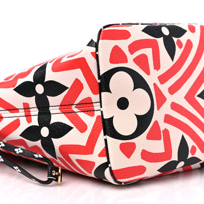 Louis Vuitton Monogram Giant Crafty Neverfull MM Creme Rouge Black 8 of 9