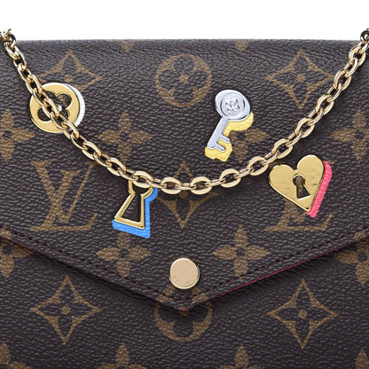 Louis Vuitton Monogram LV Love Lock Pochette Felicie Chain Wallet 10 of 11