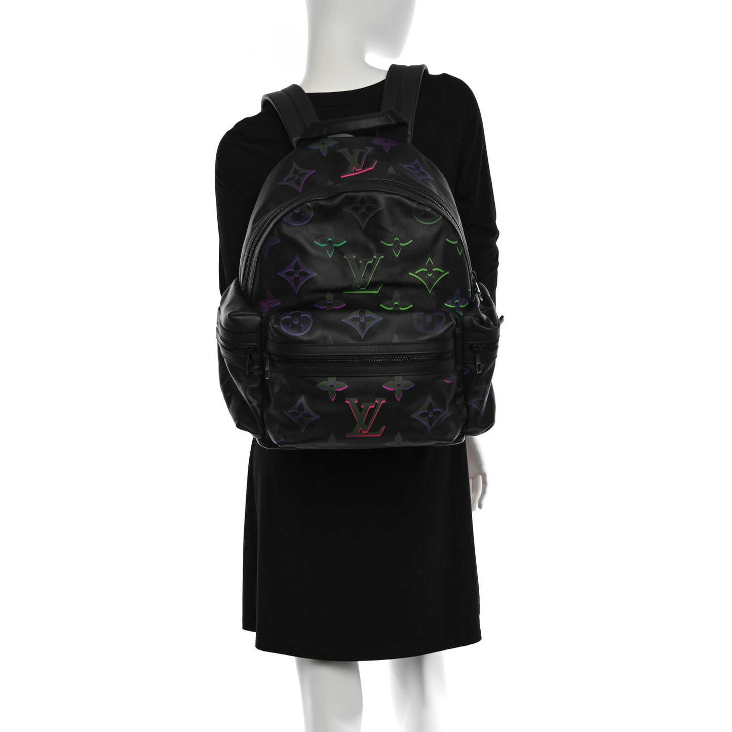 Calfskin Monogram Spotlight Comet Backpack Black Borealis