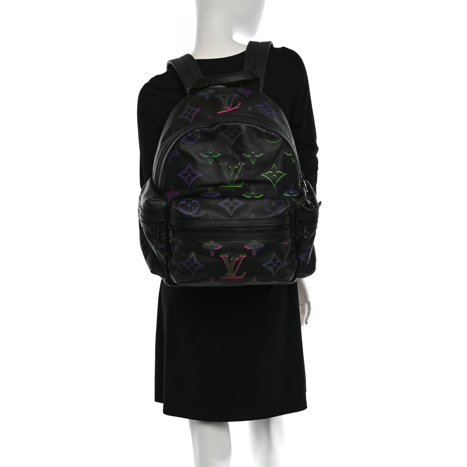 Louis Vuitton Calfskin Monogram Spotlight Comet Backpack Black Borealis 2 of 12