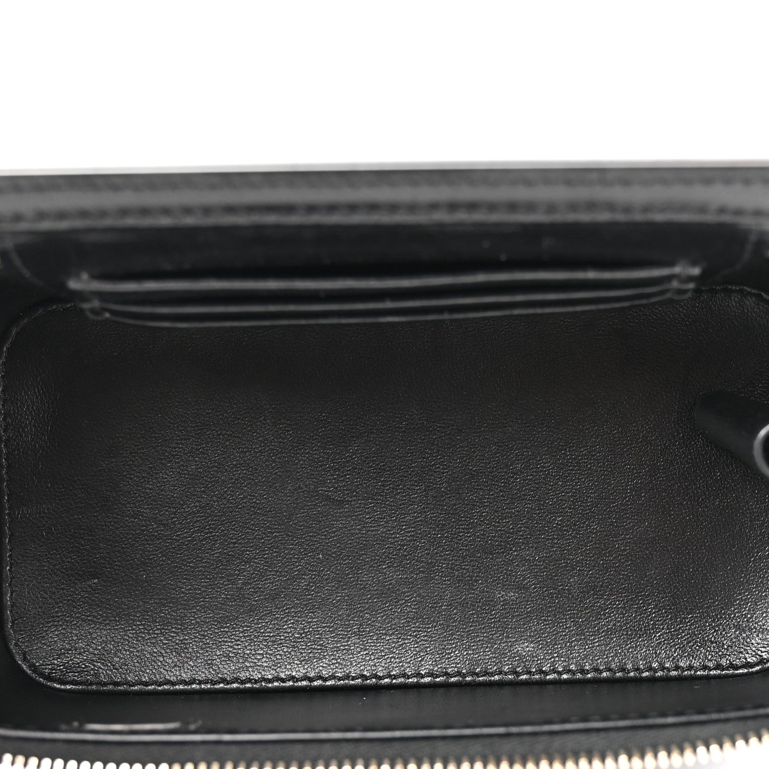 Chanel Lambskin Quilted Small Top Handle Vanity Case With Chain Black 5 of 11
