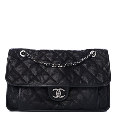 Chanel Caviar Quilted Large French Riviera Flap Black 1 of 5