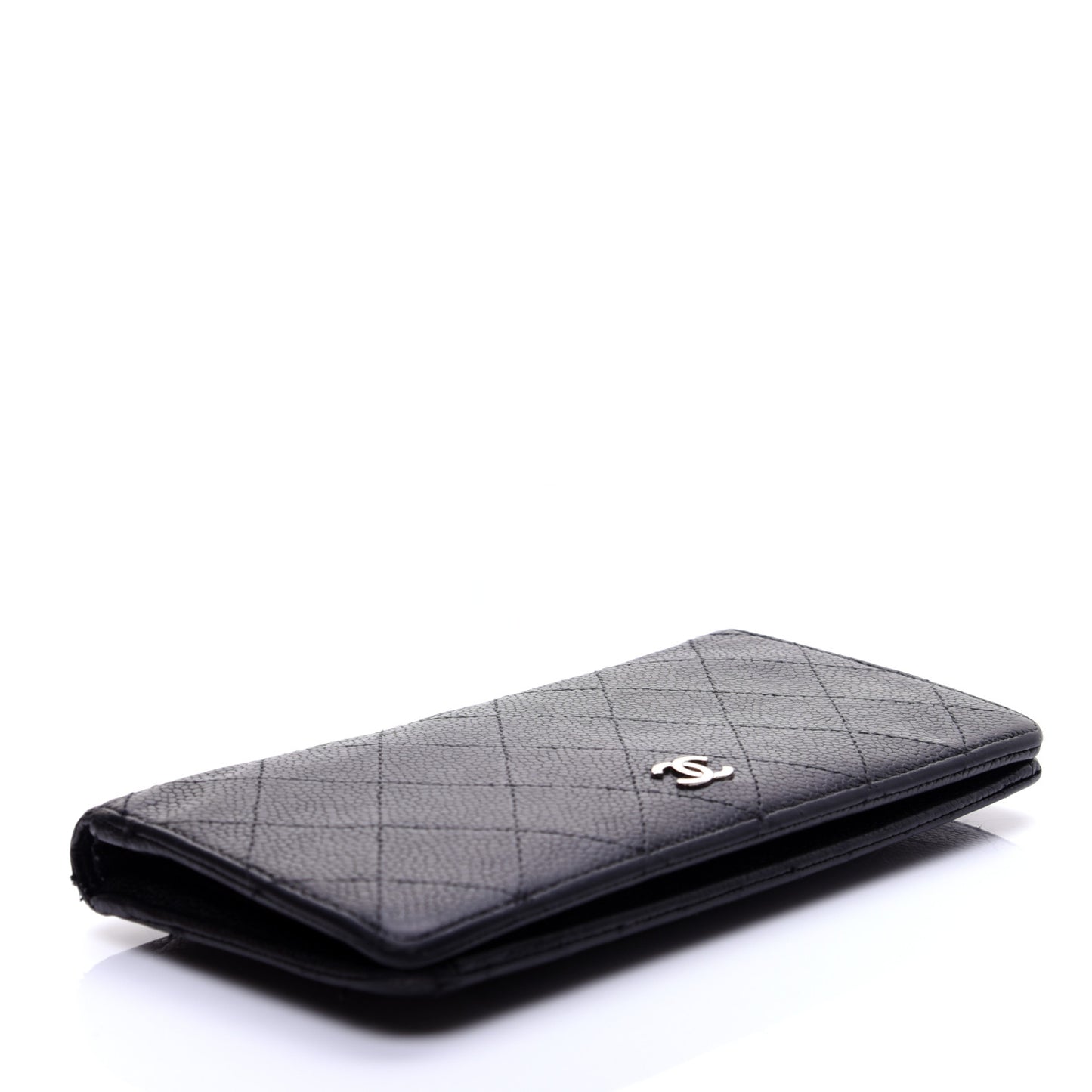 Caviar Quilted Yen Wallet Black