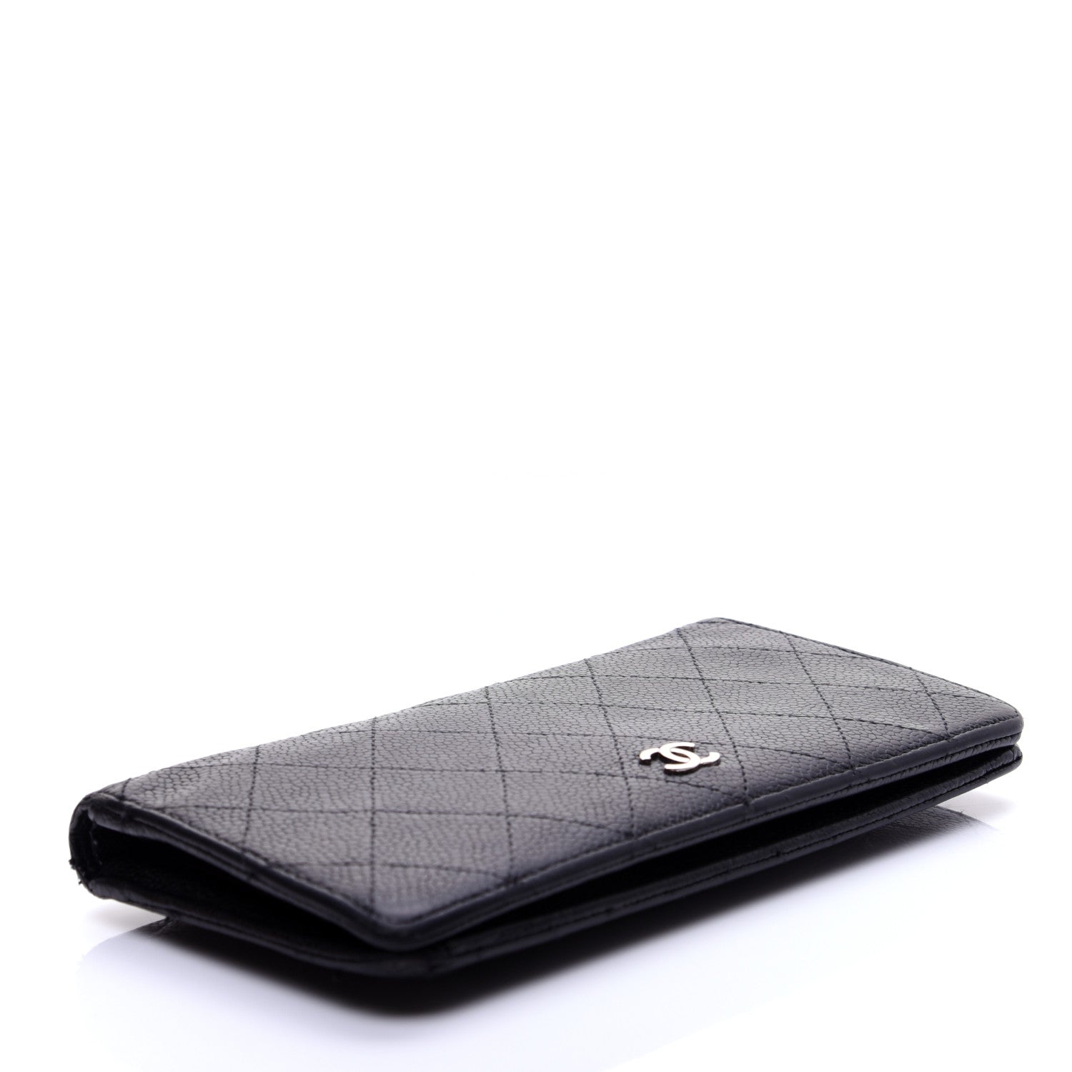 Chanel Caviar Quilted Yen Wallet Black 4 of 13