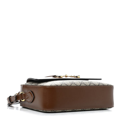 Gucci GG Supreme Monogram Small Horsebit 1955 Shoulder Bag Beige Brown Sugar 4 of 9