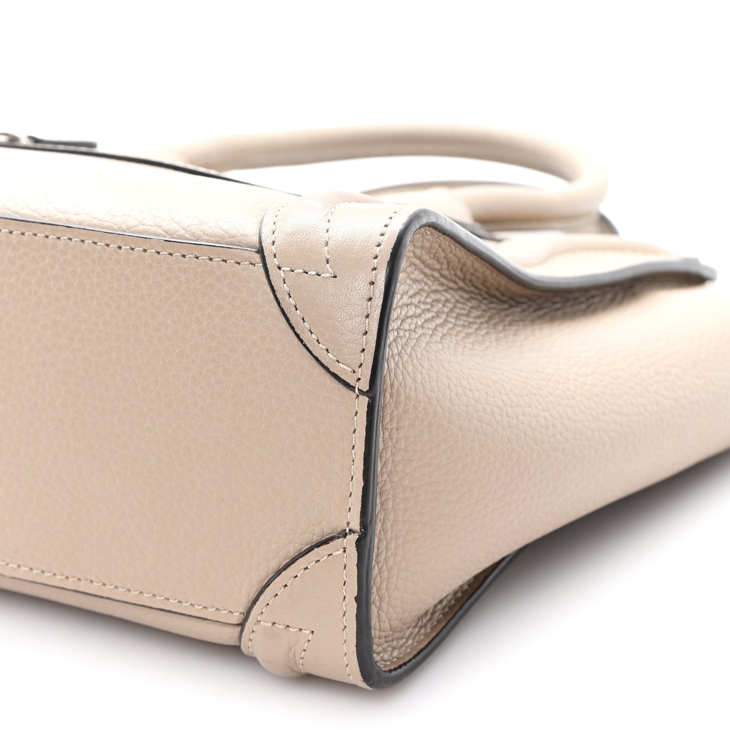 Drummed Calfskin Nano Luggage Dune