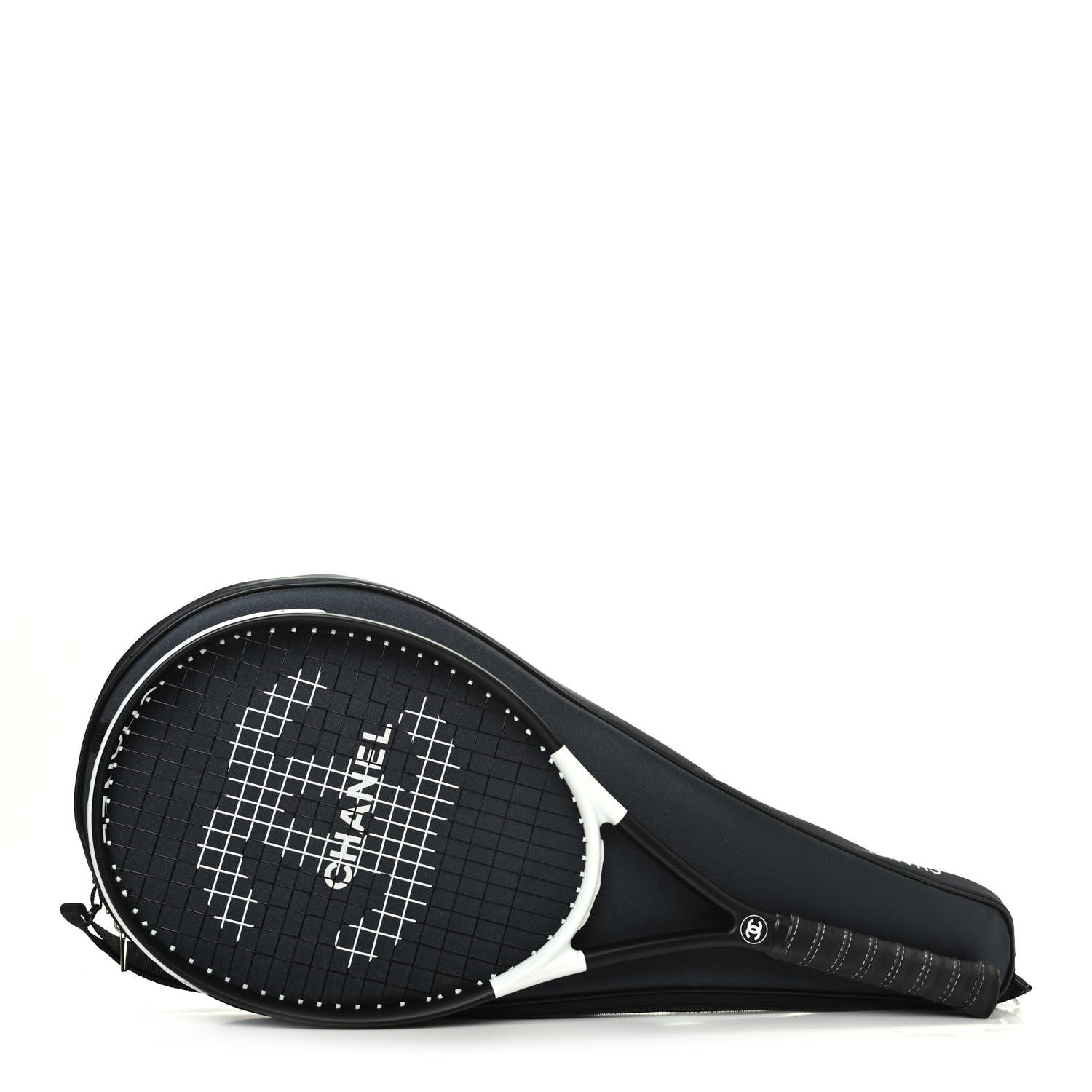Chanel Tennis Racquet and Nylon Quilted Cover Black 2 of 5