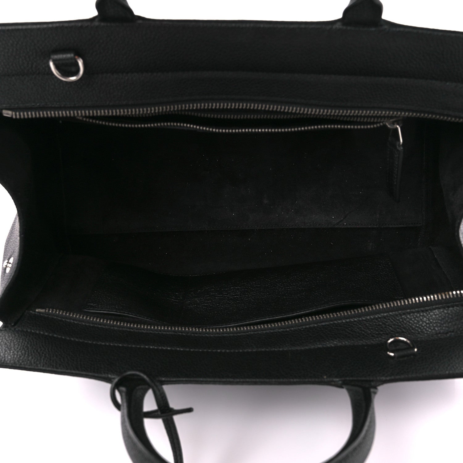 Saint Laurent Grained Calfskin Small Cabas Rive Gauche Black 5 of 11