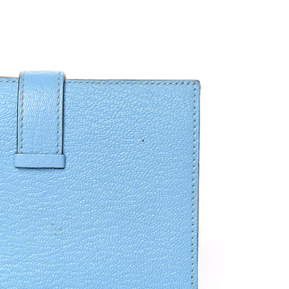 Hermes Chevre Mysore Bearn Compact Wallet Celeste 9 of 13