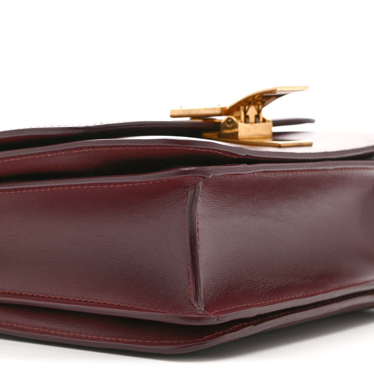 Box Calfskin Small Classic Box Flap Bag Burgundy