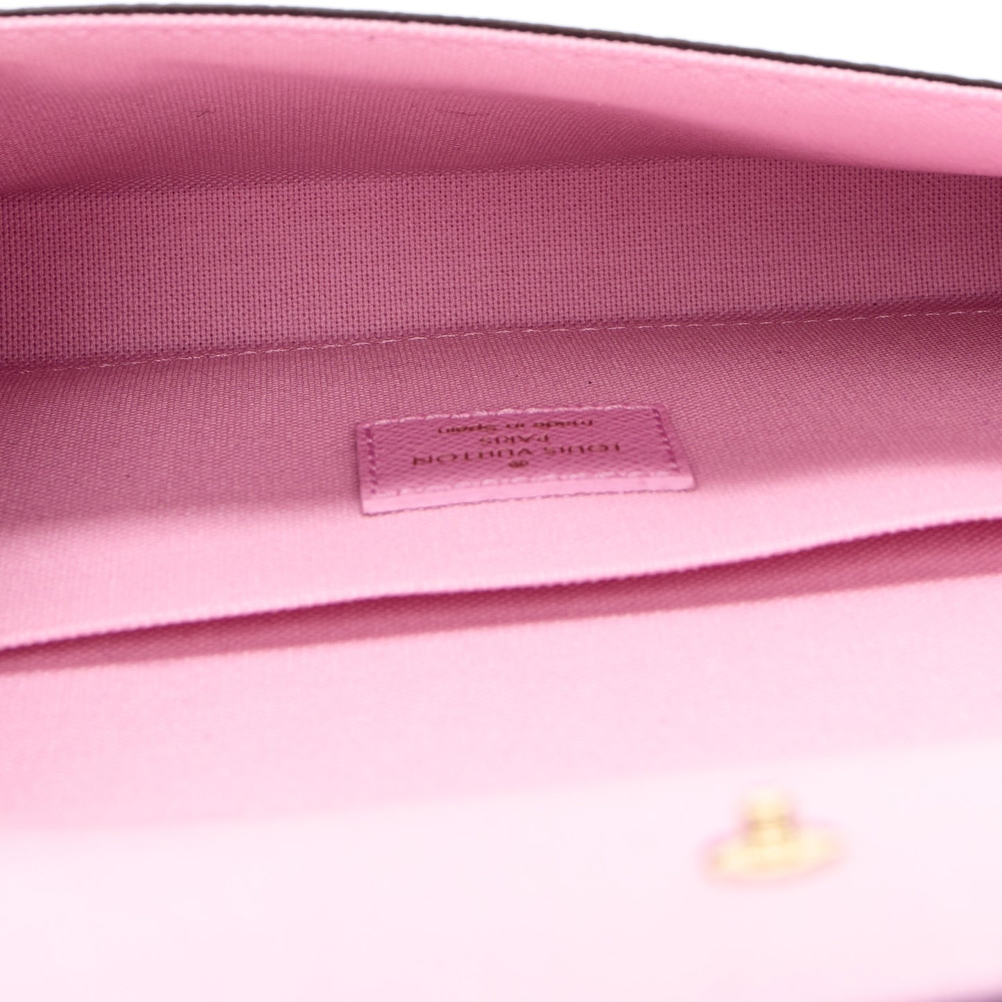 Monogram 2022 Christmas Animation Paris Pochette Felicie Chain Wallet Pink