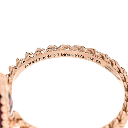 Boucheron 18K Rose Gold Rhodolite Small Serpent Boheme Ring 52 6 5 of 6