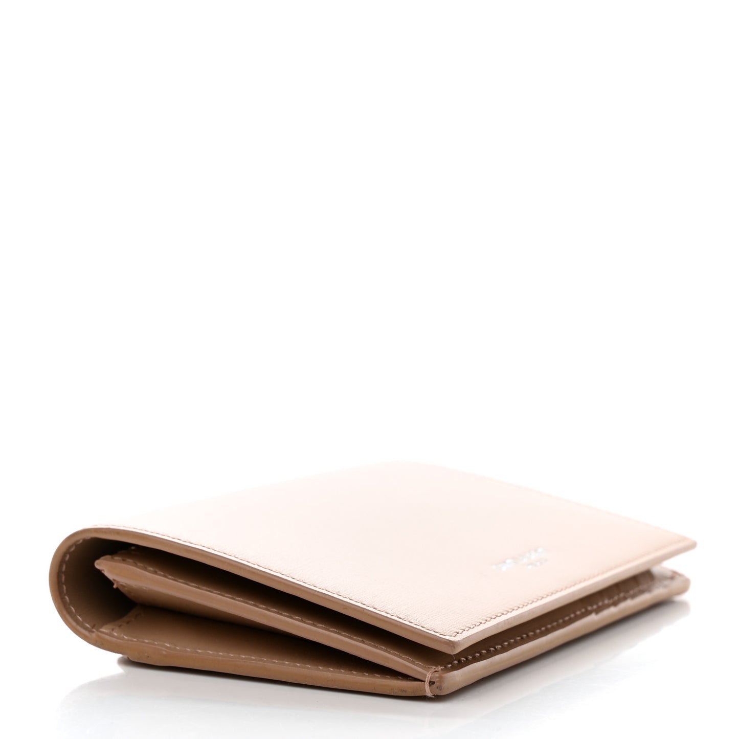 Calfskin Fragments Flap Wallet Dark Beige
