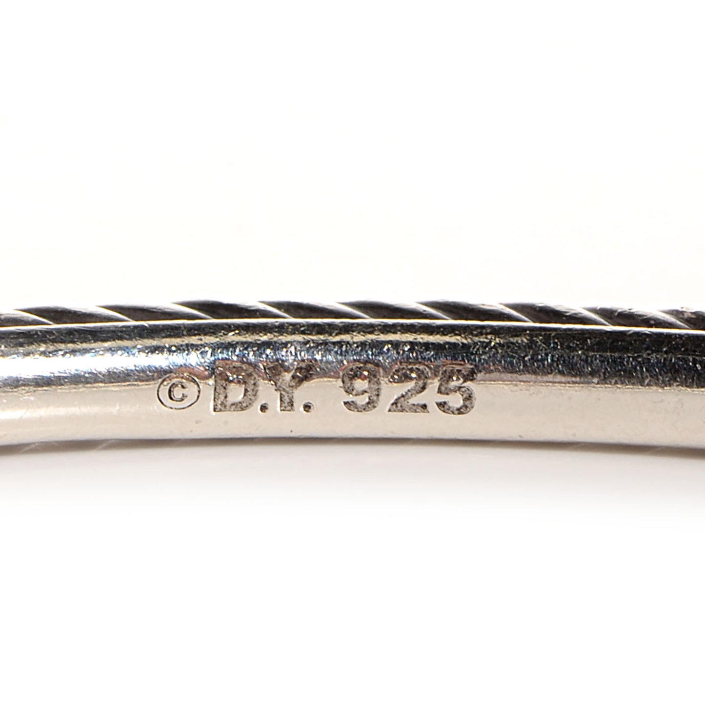 Sterling Silver Diamond Square Confetti 3mm Cable Bracelet