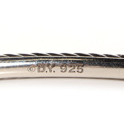 David Yurman Sterling Silver Diamond Square Confetti 3mm Cable Bracelet 4 of 4