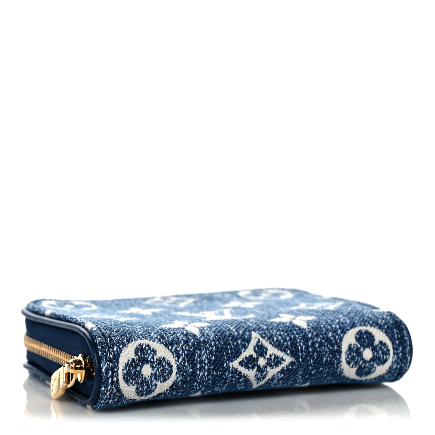 Denim Monogram Jacquard Zippy Coin Purse Bleu