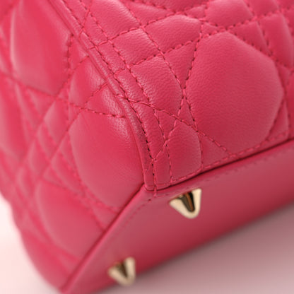 Christian Dior Lambskin Cannage Medium Lady Dior Fuchsia 14 of 15