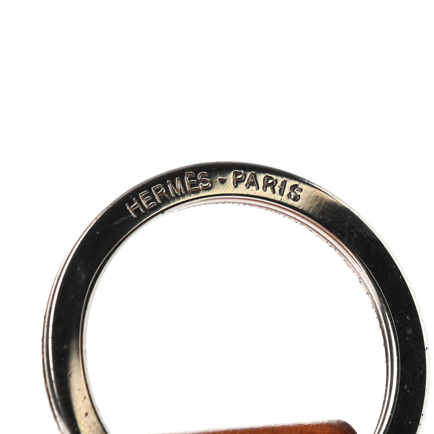 Hermes Barenia Palladium Superlucky Key Ring Fauve 4 of 4
