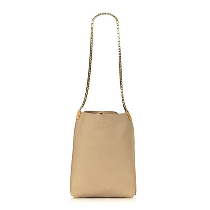Saint Laurent SAINT LAUREN Smooth Calfskin Small Suzanne Hobo Ivory Natural 3 of 12