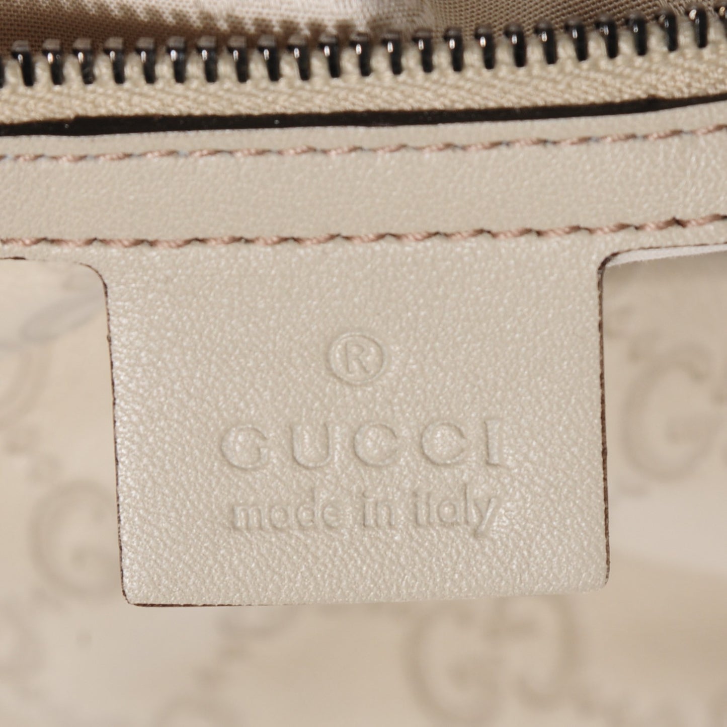 Guccissima Icon Bit Medium Boston Off White